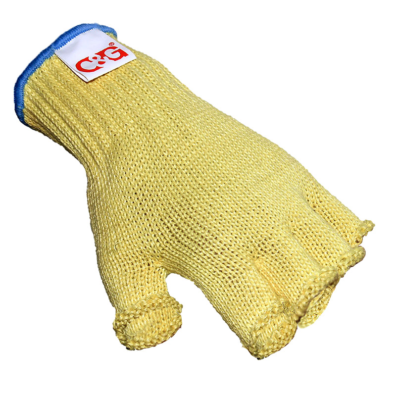 芳綸防割半指手套